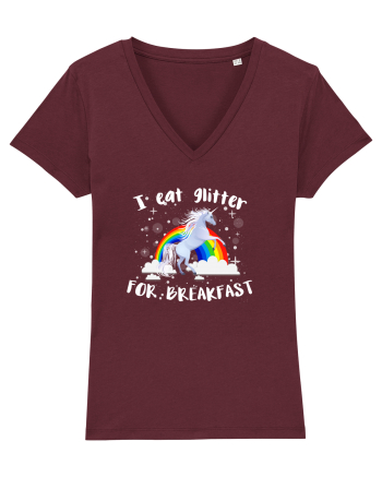 I eat glitter for breakfast Burgundy