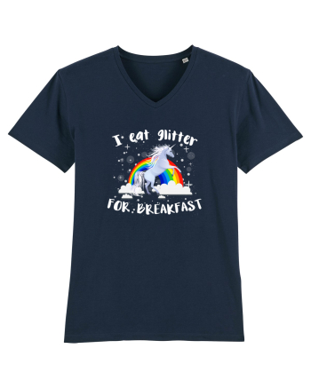 I eat glitter for breakfast French Navy