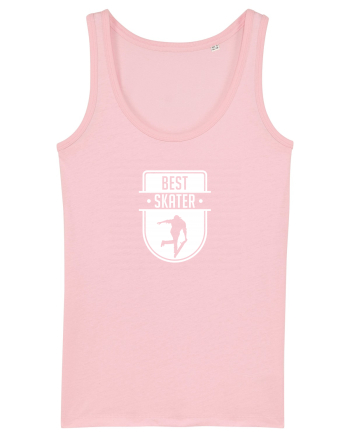 Cool Skateboarding Gift - Best Skater Badge Cotton Pink