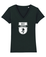 Cool Skateboarding Gift - Best Skater Badge Tricou mânecă scurtă guler V Damă Evoker