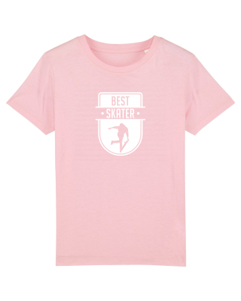 Cool Skateboarding Gift - Best Skater Badge Cotton Pink