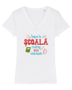 Inapoi la scoala Tricou mânecă scurtă guler V Damă Evoker
