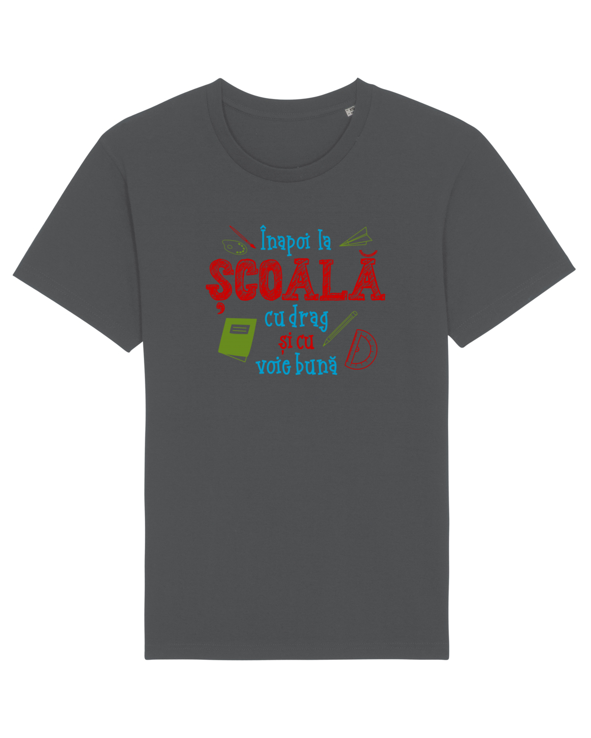 Tricou mânecă scurtă Unisex Rocker Anthracite