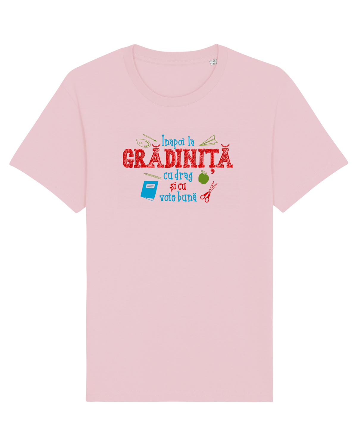 Tricou mânecă scurtă Unisex Rocker Cotton Pink