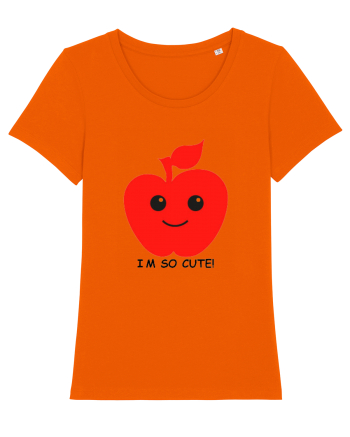 Cute Apple Design Bright Orange