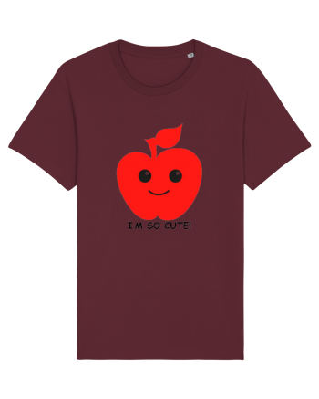 Cute Apple Design Burgundy