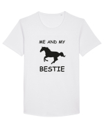 Horse Design Tricou mânecă scurtă guler larg Bărbat Skater