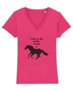 Happy Place Design Tricou mânecă scurtă guler V Damă Evoker