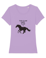 Happy Place Design Tricou mânecă scurtă guler larg fitted Damă Expresser