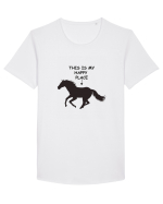 Happy Place Design Tricou mânecă scurtă guler larg Bărbat Skater