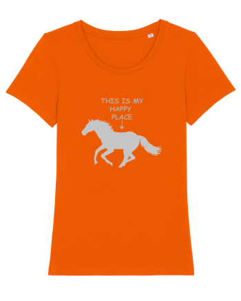 Happy Place Grey Design Bright Orange