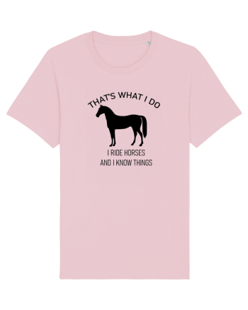 I Ride Horses Design Cotton Pink