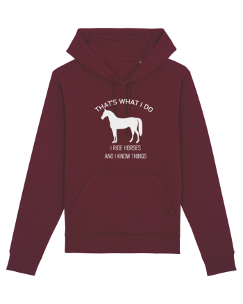 I Ride Horses Grey Design Burgundy