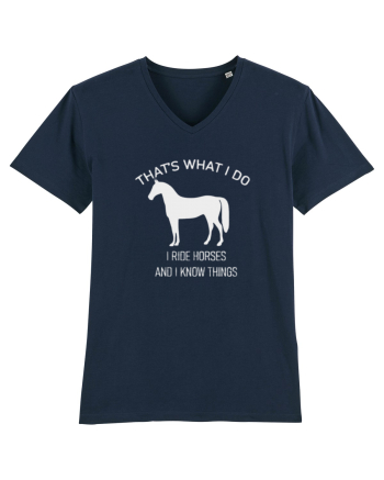 I Ride Horses Grey Design French Navy