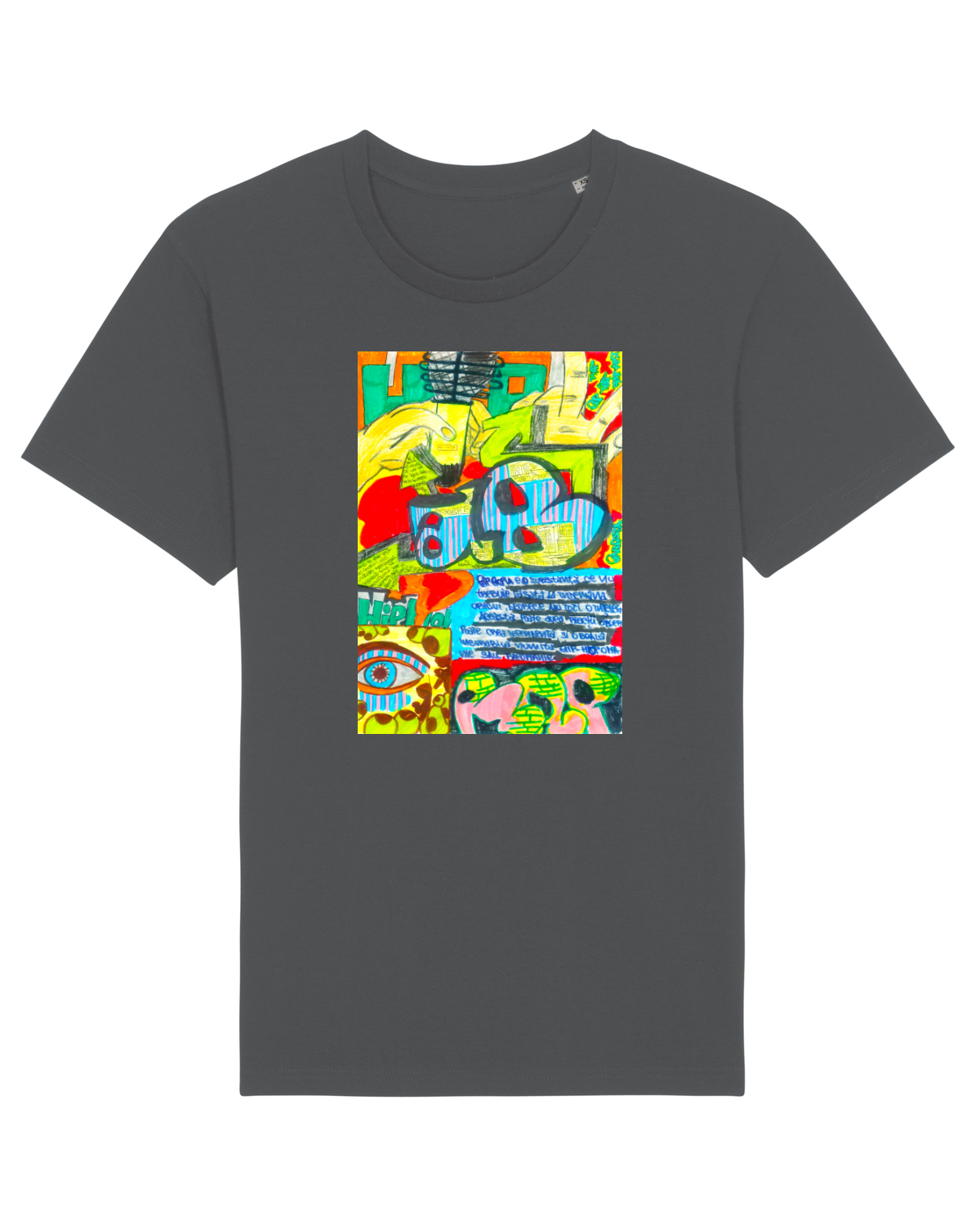 Tricou mânecă scurtă Unisex Rocker Anthracite