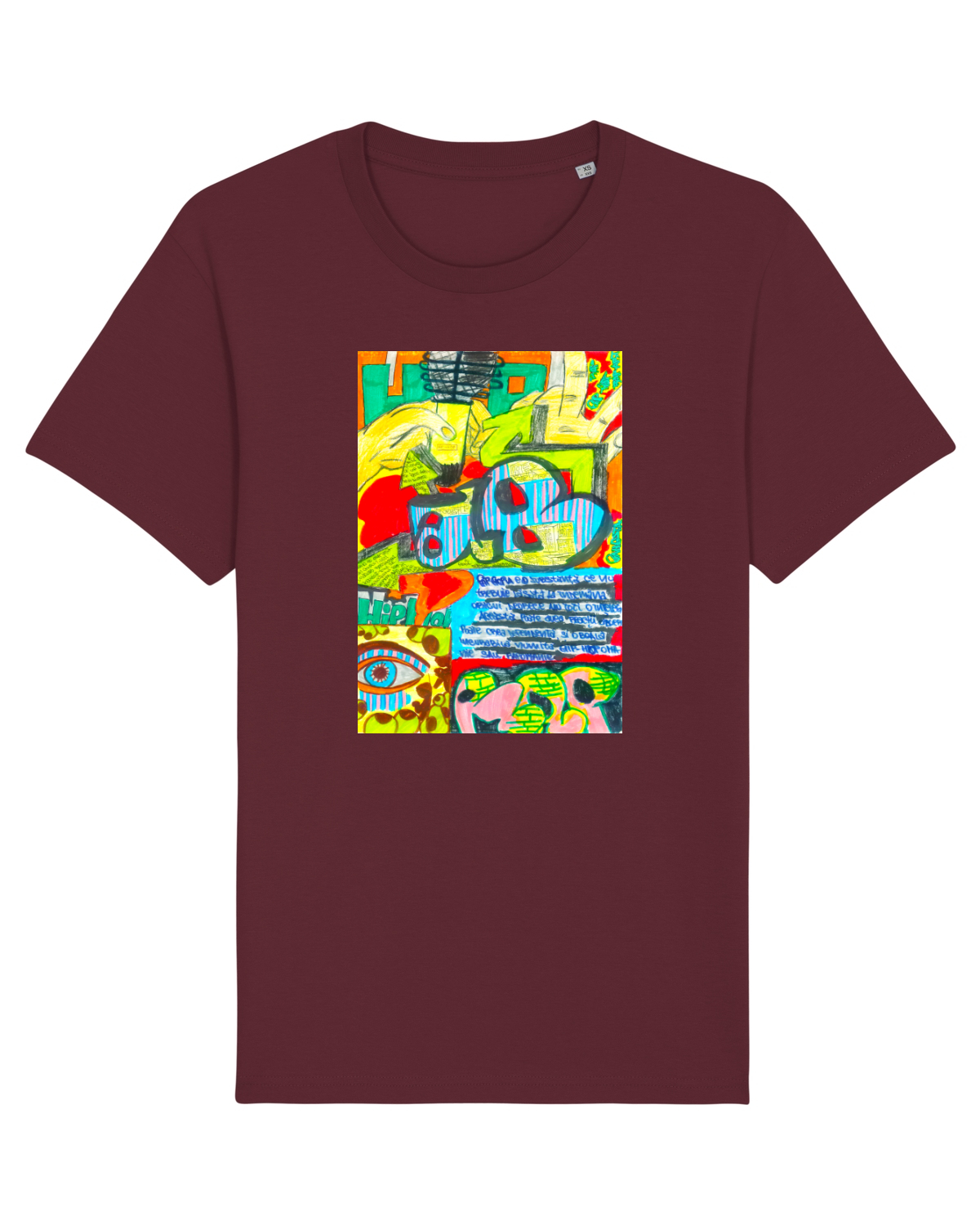 Tricou mânecă scurtă Unisex Rocker Burgundy