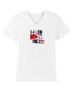 tomyF Tricou mânecă scurtă guler V Bărbat Presenter