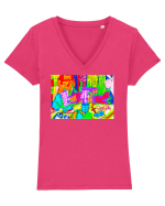 Credinte si valori Tricou mânecă scurtă guler V Damă Evoker