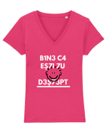 Bine ca esti tu destept Tricou mânecă scurtă guler V Damă Evoker