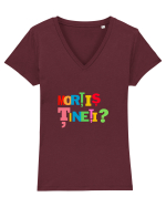 Nu va suparati. Mortis tineti? Tricou mânecă scurtă guler V Damă Evoker