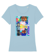 Hip-hop Tricou mânecă scurtă guler larg fitted Damă Expresser