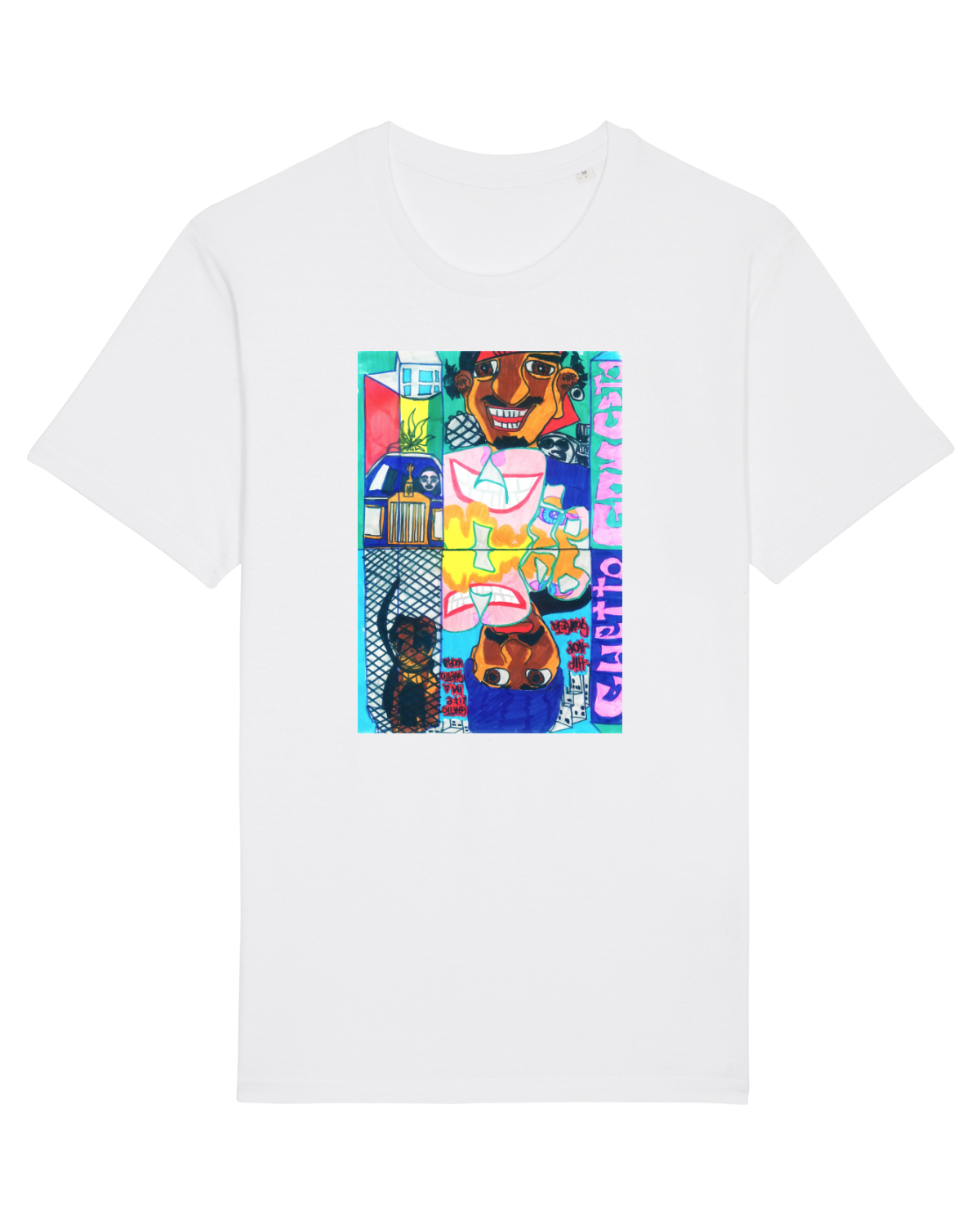 Tricou mânecă scurtă Unisex Rocker White