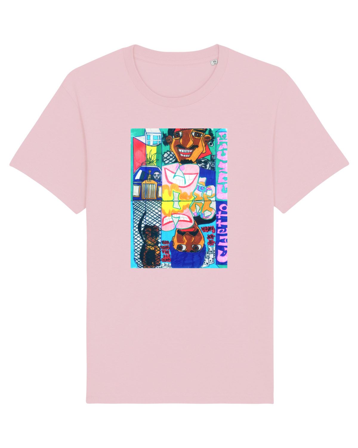 Tricou mânecă scurtă Unisex Rocker Cotton Pink