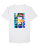 Hip-hop Tricou mânecă scurtă guler larg Bărbat Skater