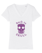 Back to Skull Tricou mânecă scurtă guler V Damă Evoker