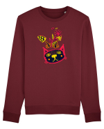 Pisica colorata cu ciuperci :) Bluză mânecă lungă Unisex Rise
