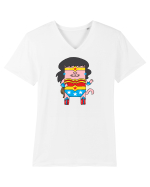 Wonder Cat Tricou mânecă scurtă guler V Bărbat Presenter