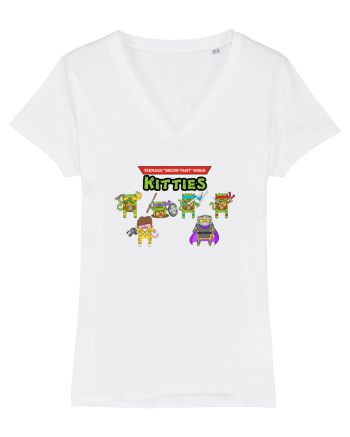 Teenage Meow-Tant Ninja Kitties White