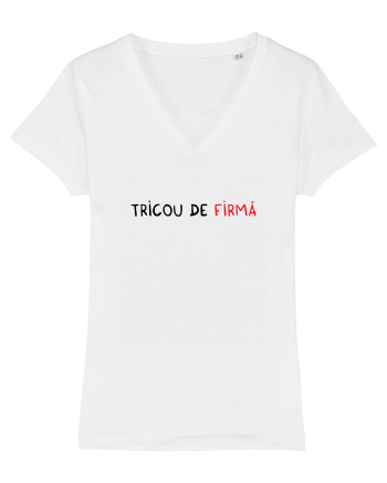 Tricou de FIRMĂ White