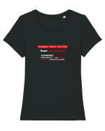 JOB and Homework virus Tricou mânecă scurtă guler larg fitted Damă Expresser