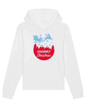 Merry Christmas Santa's Sleigh White