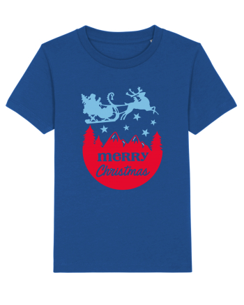 Merry Christmas Santa's Sleigh Majorelle Blue