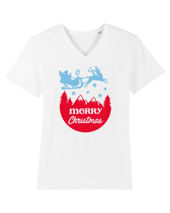 Merry Christmas Santa's Sleigh White