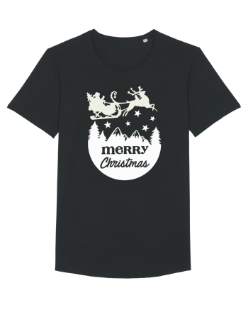 Merry Christmas Santa's Sleigh Black