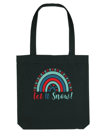 Let It Snow Xmas Rainbow Black