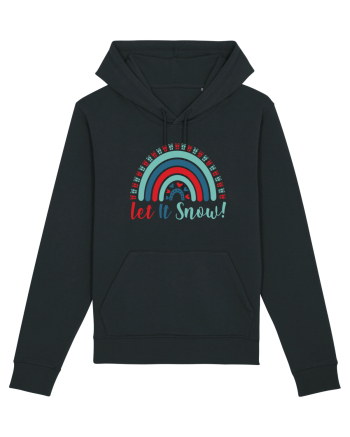 Let It Snow Xmas Rainbow Black