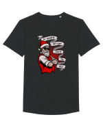 Naughty Tattooed Santa Tricou mânecă scurtă guler larg Bărbat Skater