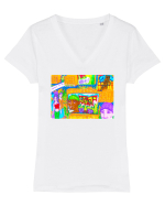 Ce nu vezi Tricou mânecă scurtă guler V Damă Evoker