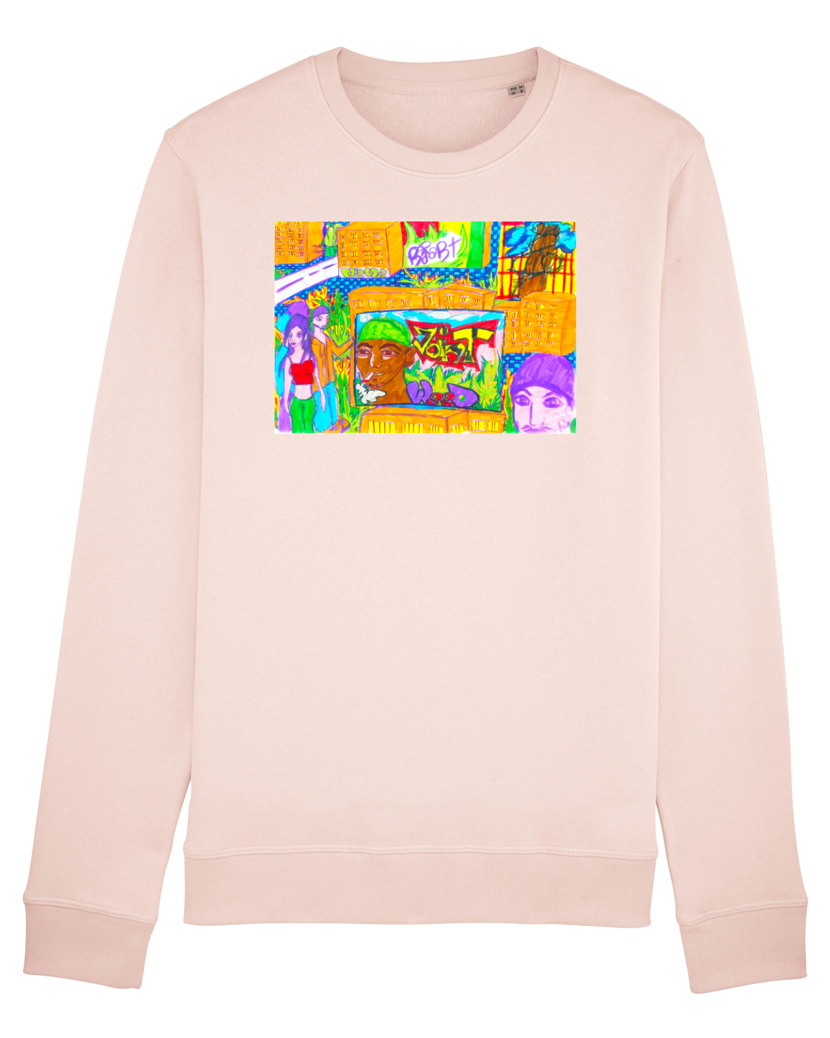 Bluză mânecă lungă Unisex Rise Candy Pink