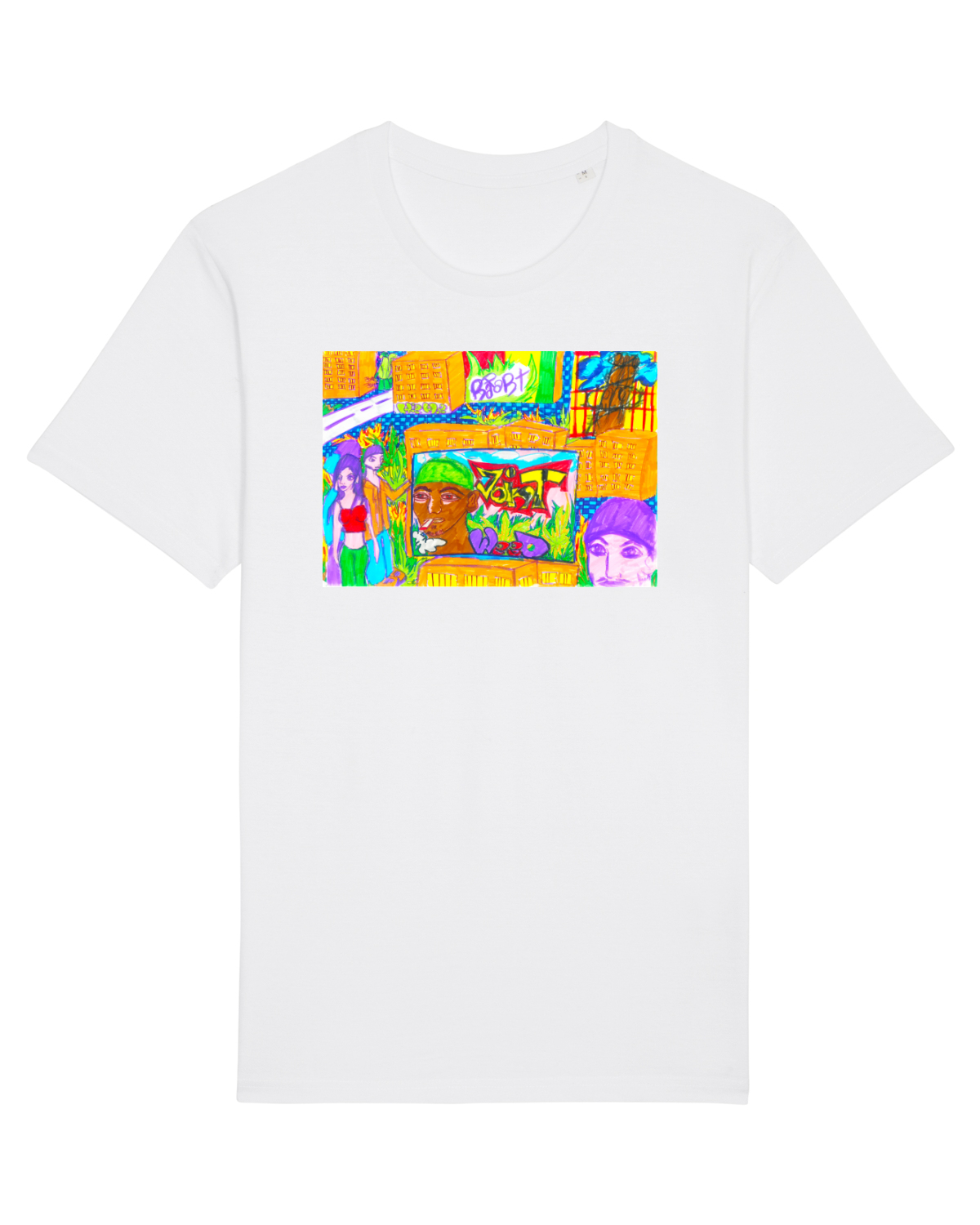 Tricou mânecă scurtă Unisex Rocker White
