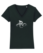 pedala #2 Tricou mânecă scurtă guler V Damă Evoker