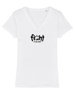 you got to fight B Tricou mânecă scurtă guler V Damă Evoker