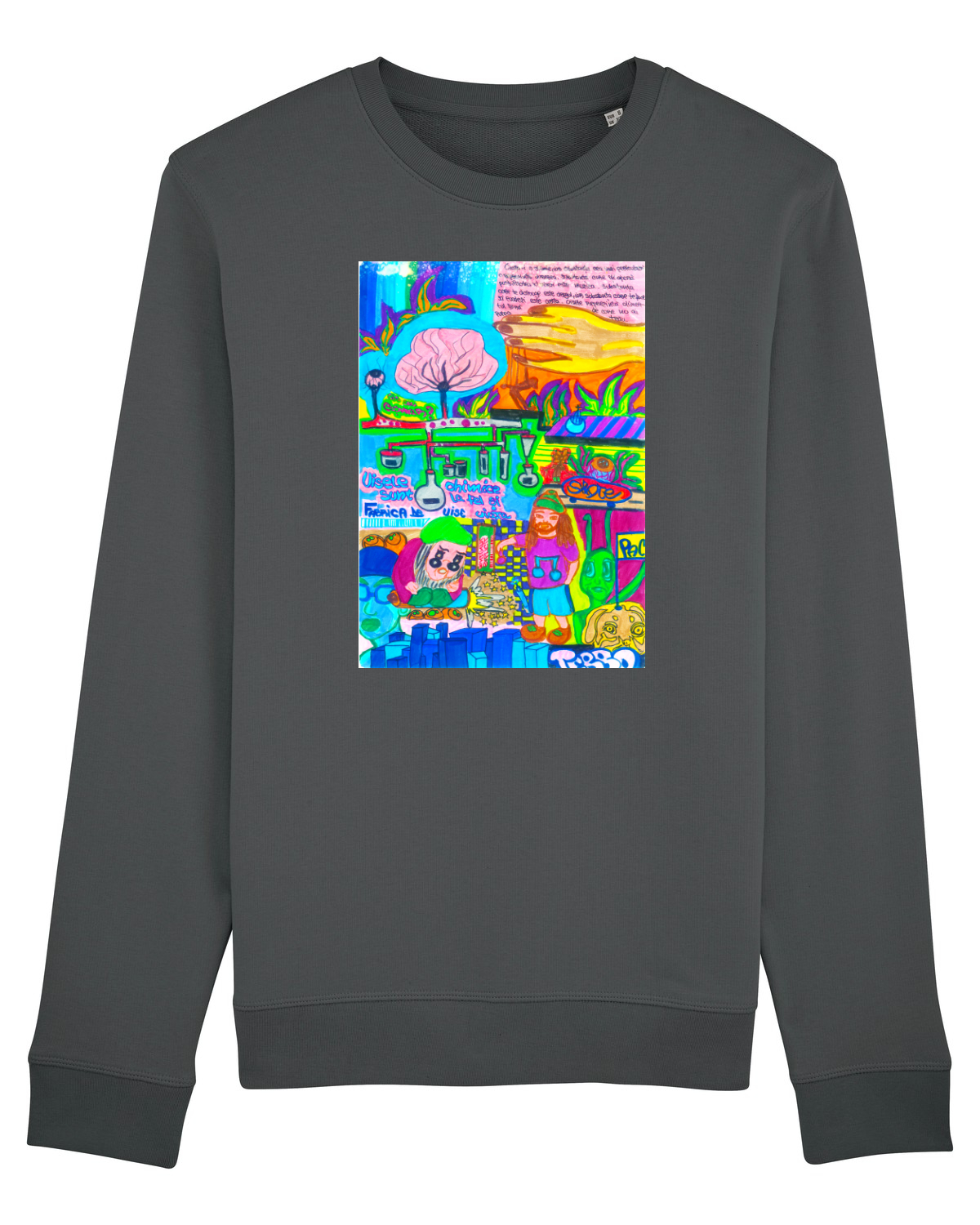Bluză mânecă lungă Unisex Rise Anthracite