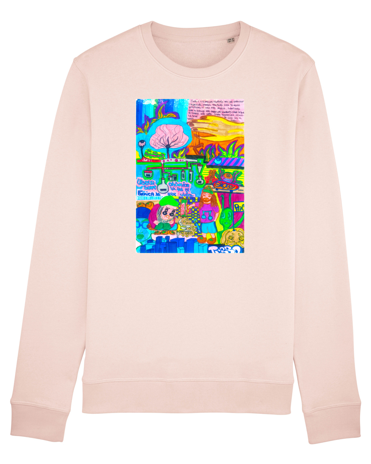 Bluză mânecă lungă Unisex Rise Candy Pink