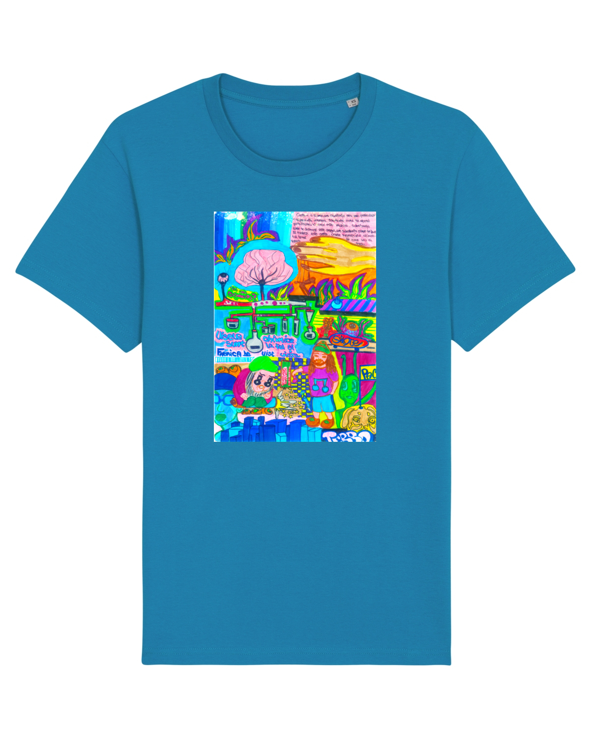 Tricou mânecă scurtă Unisex Rocker Azur