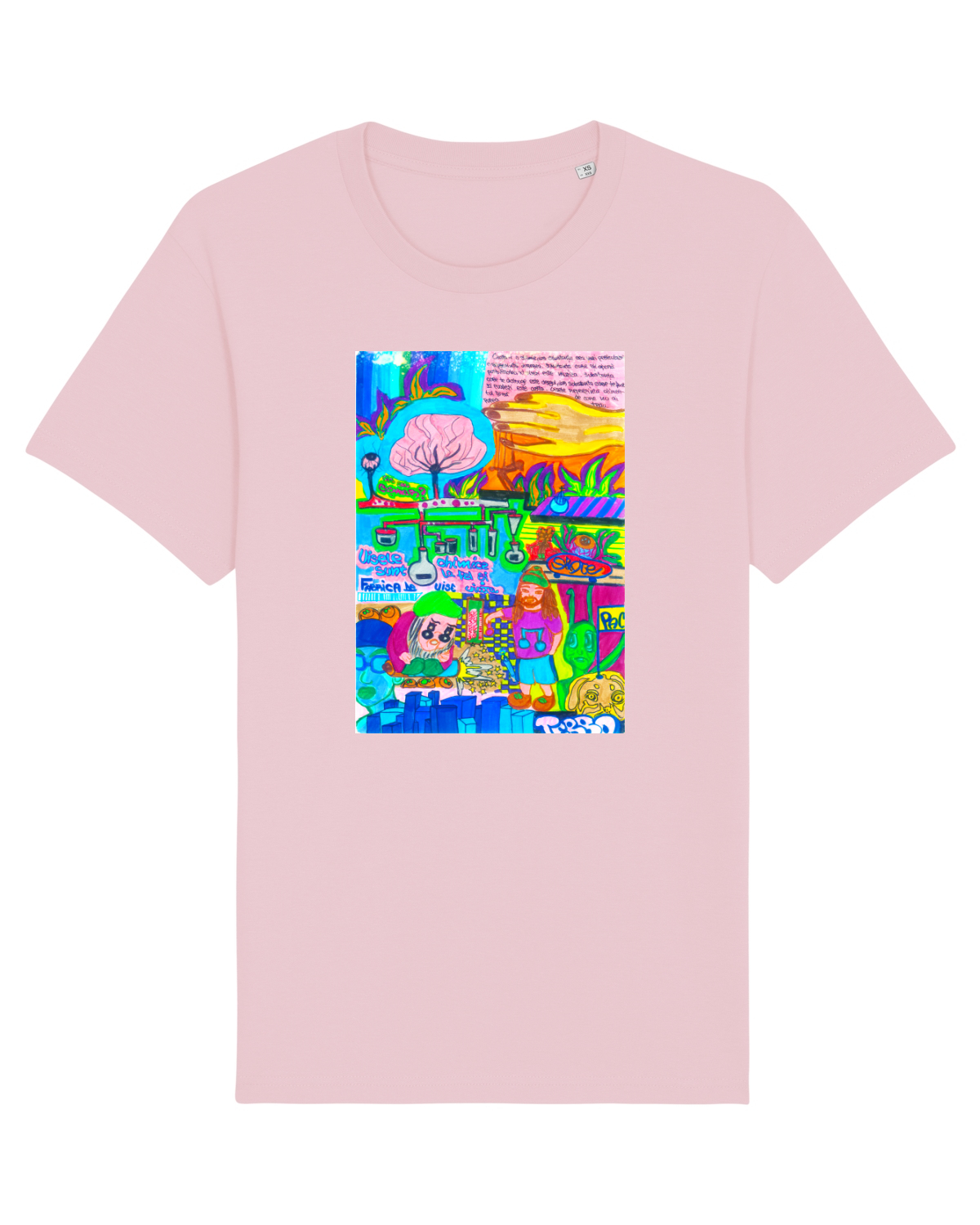 Tricou mânecă scurtă Unisex Rocker Cotton Pink